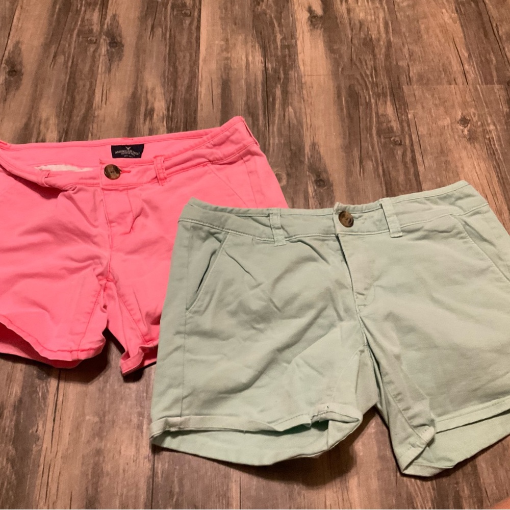 American eagle, size 4, teal and Baby pink, nice for the summer on lake days